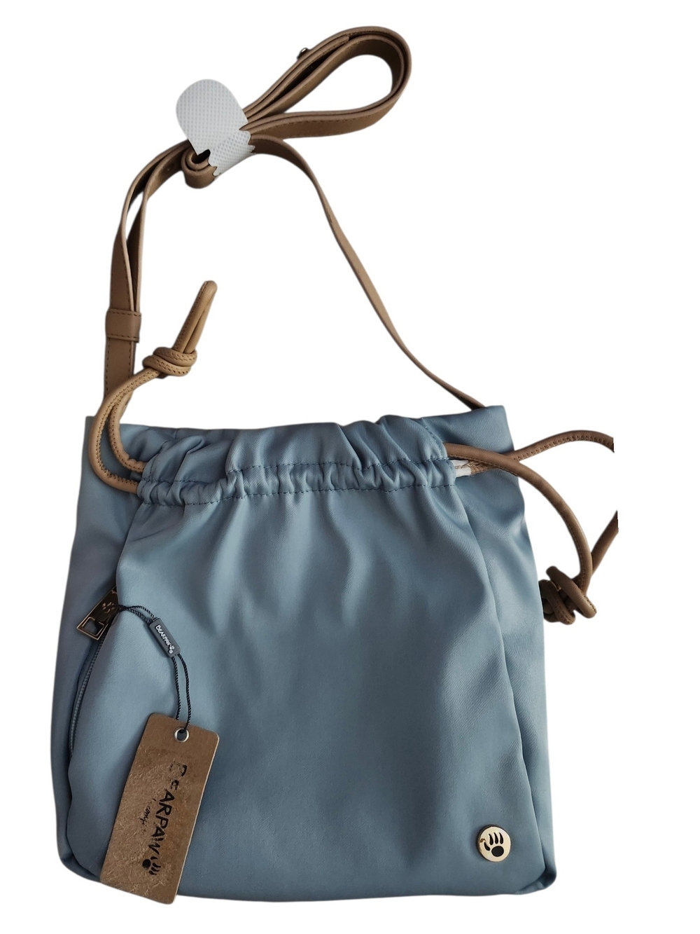 Bearpaw Sporty NWT Blue Drawstring Crossbody Retail $88 No Callout